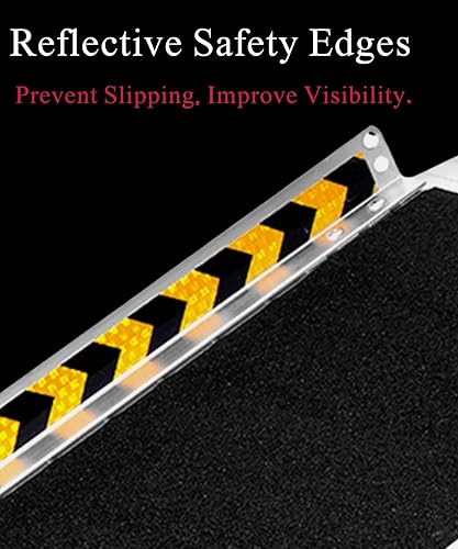 Miniatura 5 de MAXIVAMN Rampa portátil de aluminio para silla de ruedas para escalones del hogar de 2 pies, rampa plegable para sillas de ruedas, umbral y rampas