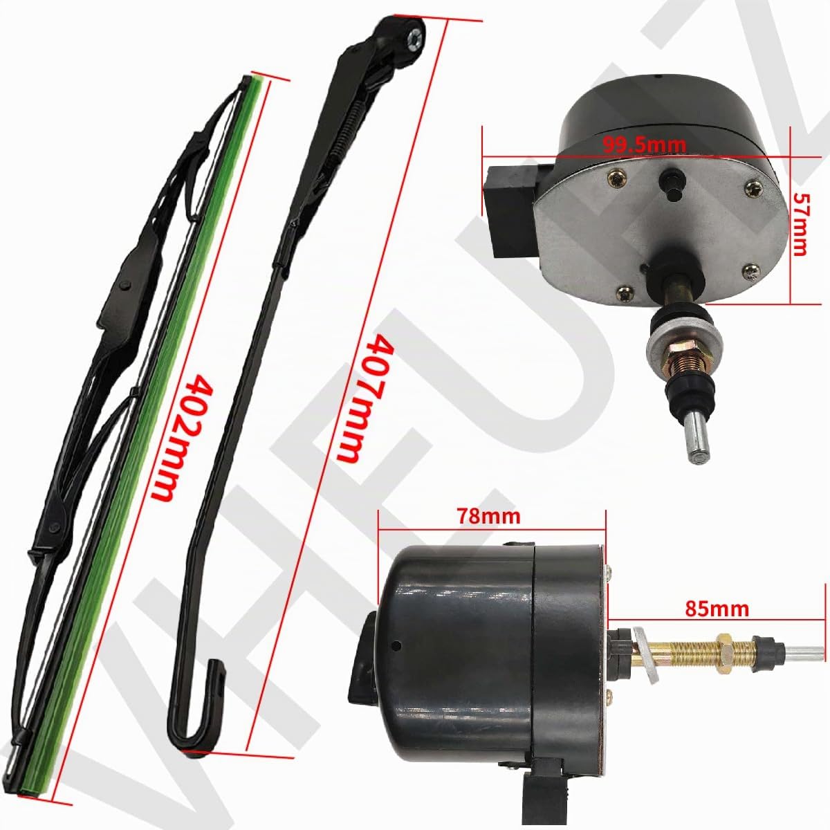 Moteur d'essuie-glace 12V Moteur d'essuie-glace 105° Pour tracteur bateau convient pour universel type