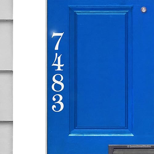 Miniatura 7 de Calcomanías de número de buzón de 2 pulgadas, números de casa modernos, número de dirección de buzón, calcomanía de buzón, números de vinilo blanco,