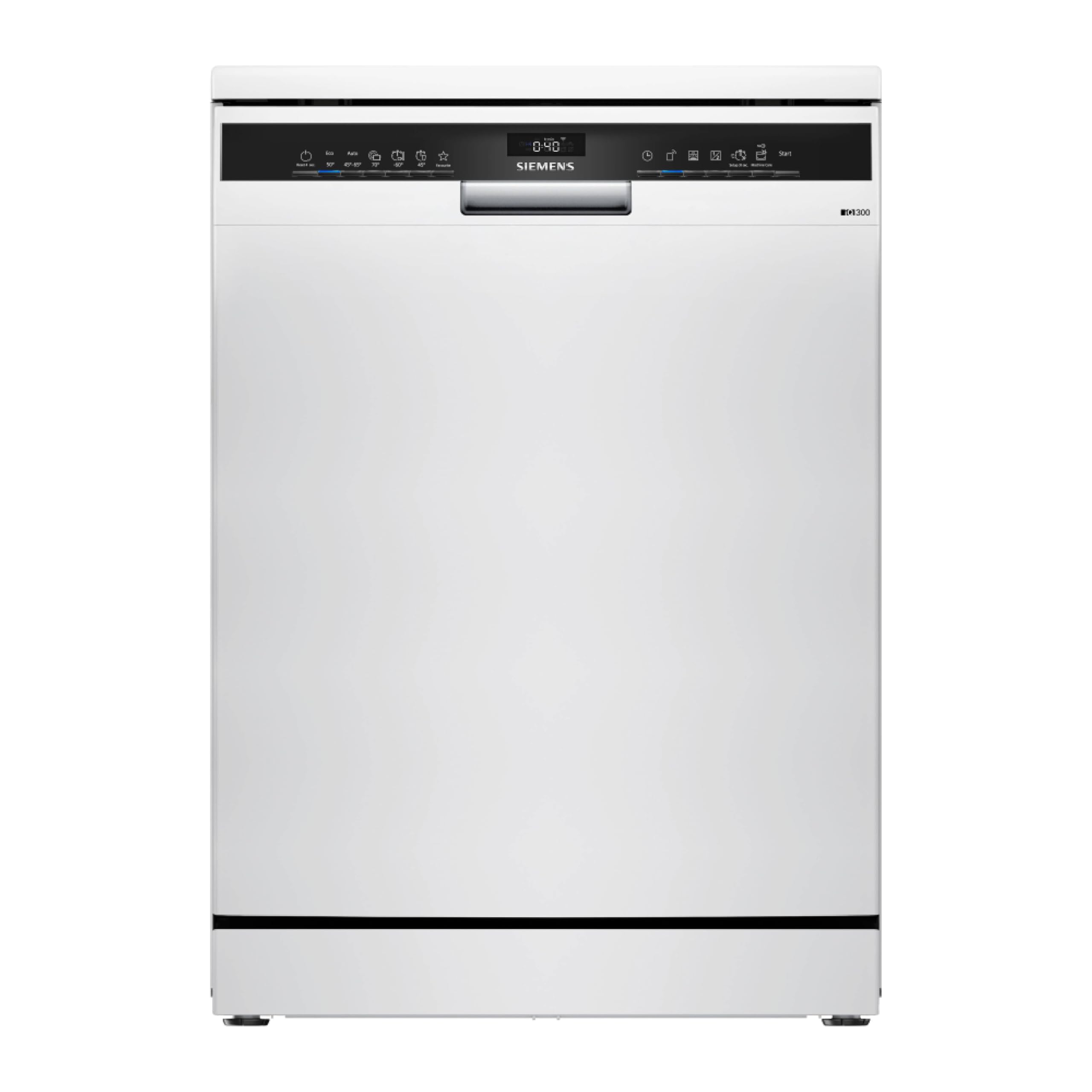 Siemens iQ300 Smarter Freistehender Geschirrspüler 60 cm Weiß SN23EW28AE | Made in Germany, automatische Türöffnung nach Spülende, flexibles Beladen, rackMatic Höhenverstellung, leiser Motor