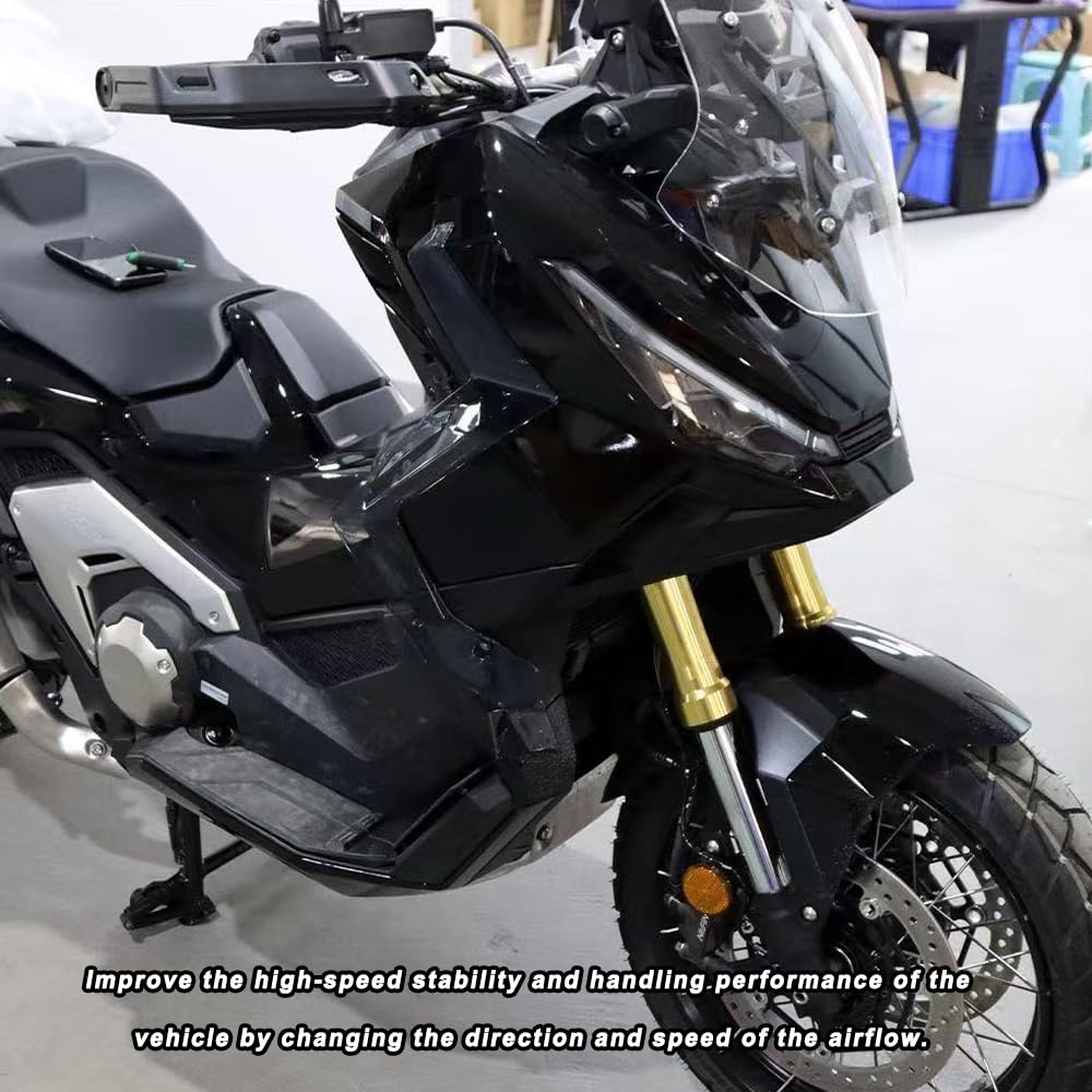 Para X-ADV 750 X ADV750 XADV 750 2025 - Nuevos accesorios para motocicletas Deflector lateral aire Protección de piernas laterales Revestimiento lateral Decoración Deflector de viento (gris)