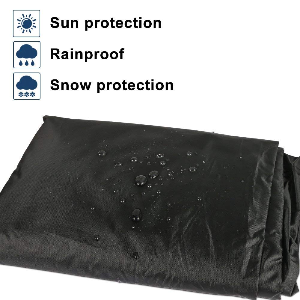 Strandkorb Schutzhülle Winterfest, 420D Strandkorbhülle Strandkorb Abdeckung Wasserdicht, Abdeckhaube für Strandkorb Reißfest UV Strandkorbhaube Abdeckung für Strandkorb Schwarz (135x105x175/140cm)