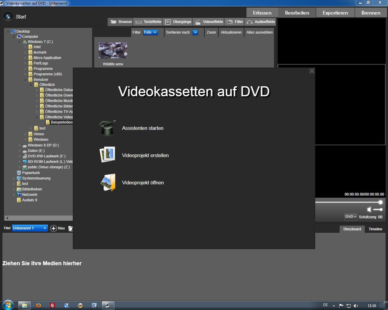 Videokassetten auf DVD