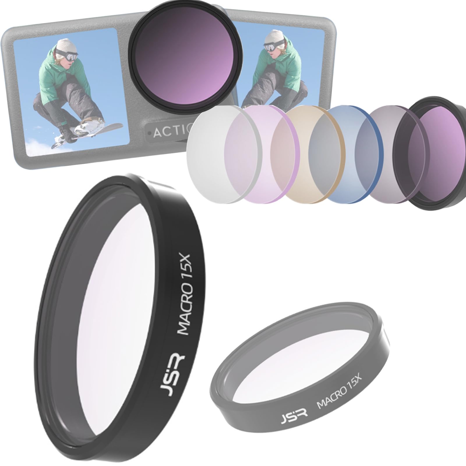 Lentille Verre Optique Macro Zoom 15X pour Caméra Sport DJI Osmo Action - Maison Du Drone Lentille Verre Optique Macro Zoom 15X pour Caméra Sport DJI Osmo Action - Maison Du Drone