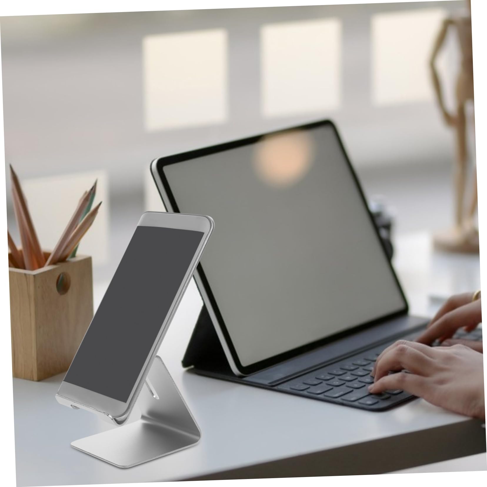 Angoily 6pezzi Supporto Telefonico Lega Di Alluminio Design Creativo e Leggero Per Ufficio e Casa Da Portatile Per Smartphone e Tablet