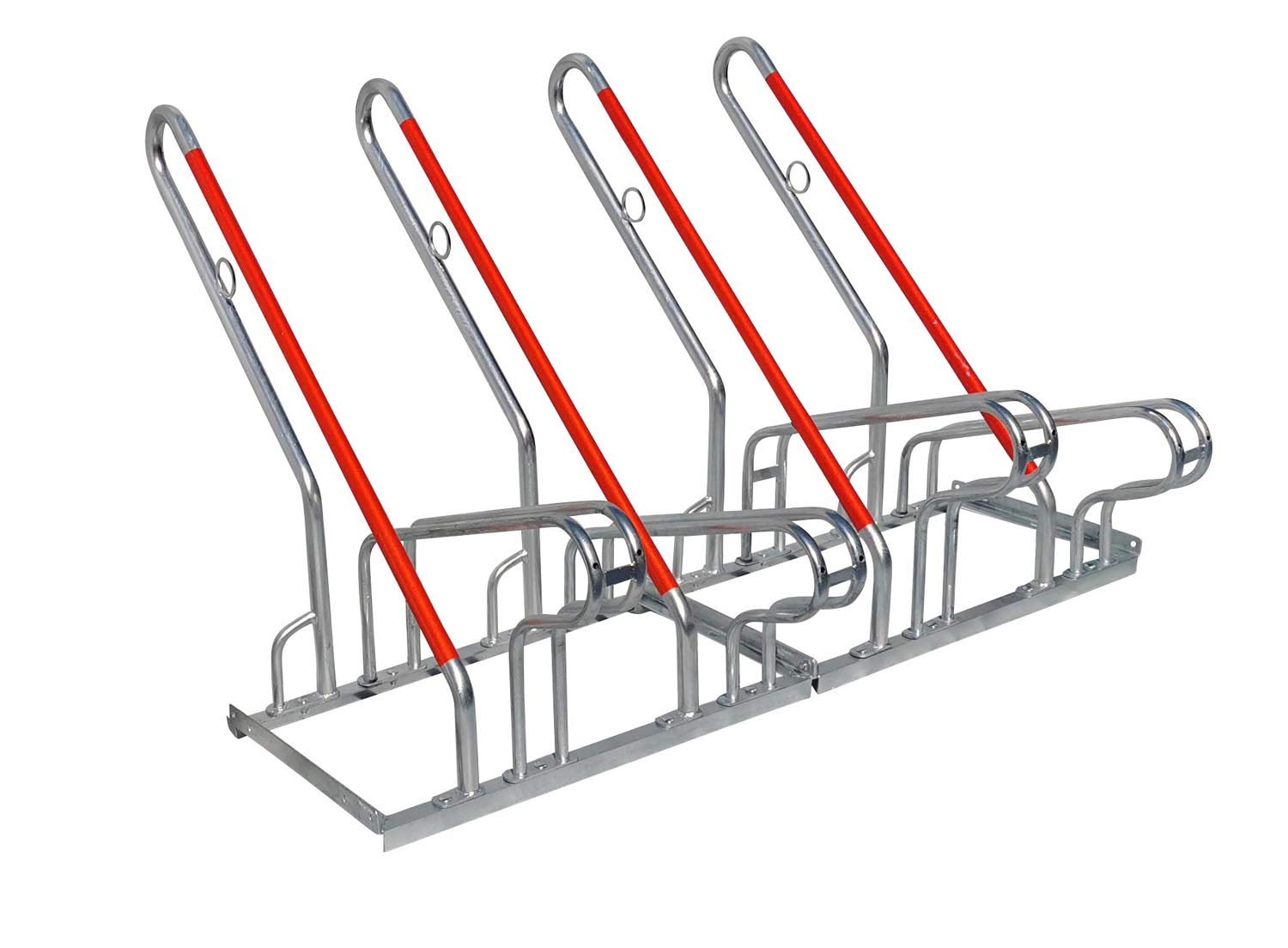 2 x 4 supporti per bicicletta per parcheggio, con sistema antifurto