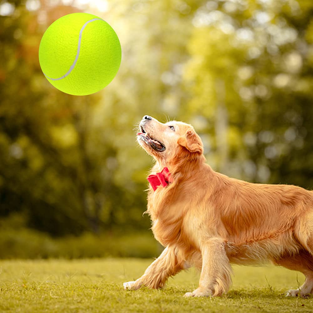 Pallina Da Tennis Gigante 9,5'' – Gonfiabile Con Pompa – Giocattolo Per Cani – Verde