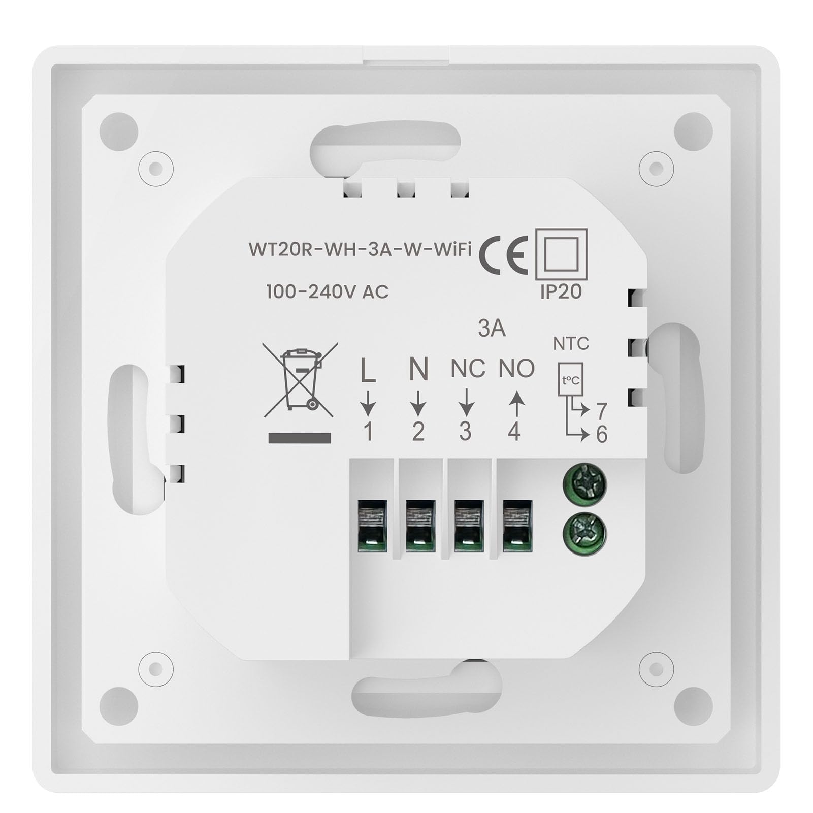 Termostato Intelligente WiFi 3 in 1, Termostato Programmabile 7 Giorni, con Manopola Girevole con Luce Notturna Colorata, App e Controllo Vocale, Ideale per Scaldabagno, Casa e Ufficio
