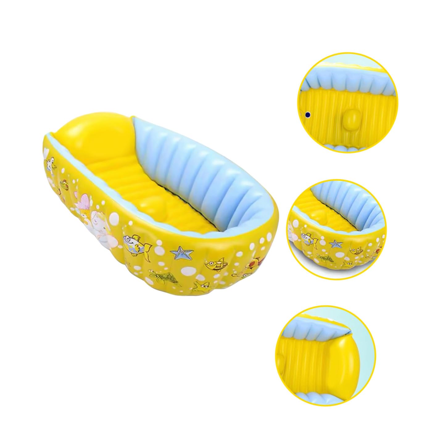 Vasca da Bagno Gonfiabile in Pvc Resistente per Ragazzo Ragazza Design a Cartone Animato Piscina Piccola Pratica per Uso Interno ed Esterno