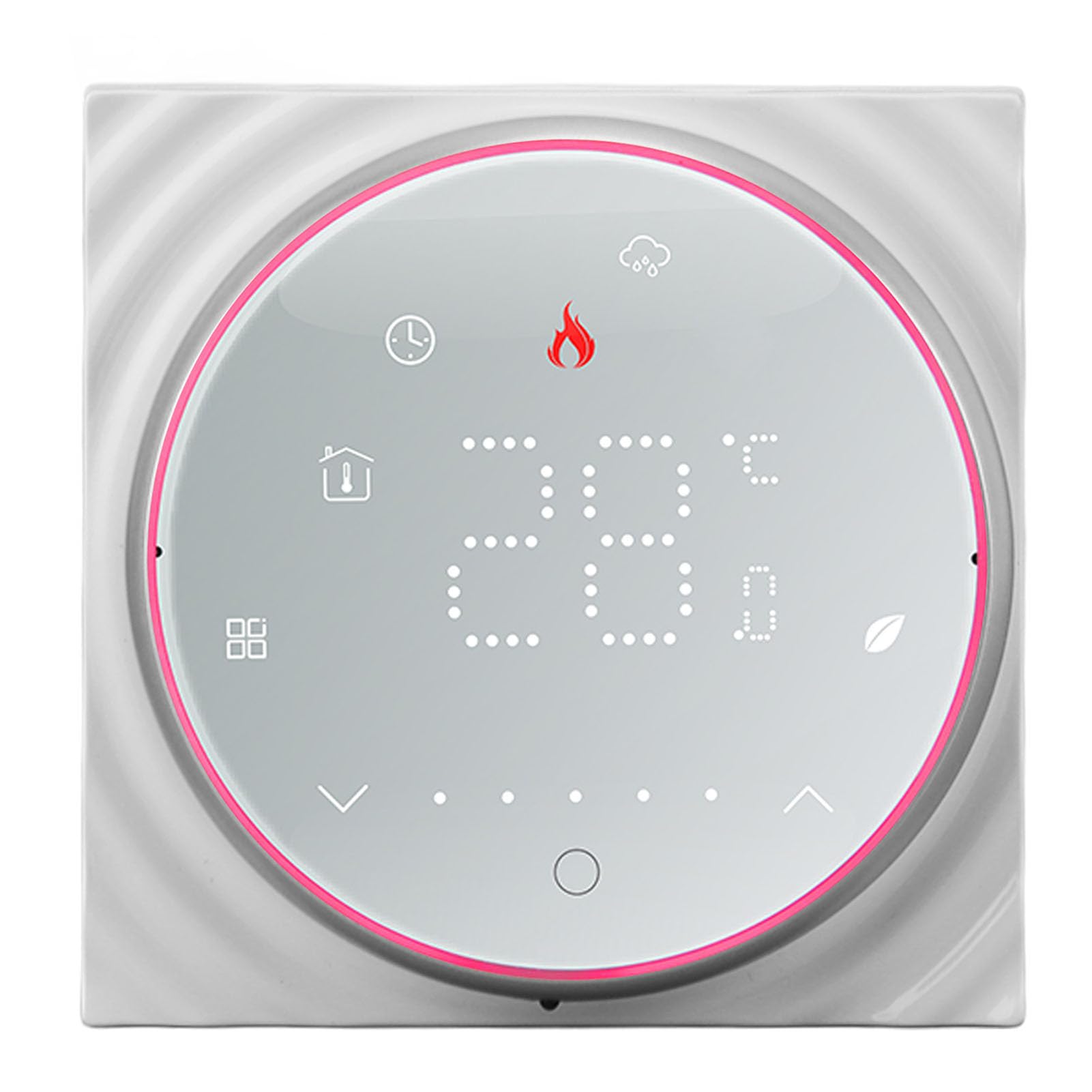 Cocoarm Inteligentny Termostat Termostat Bezprzewodowy AC 95 do 240 V PC Ekran LED ABS ± 1°C 41 do 95°F Programowalny 5 Plus 1 Plus dla Użytkowników Domowego Ogrzewania Elektrycznego (WHITE)