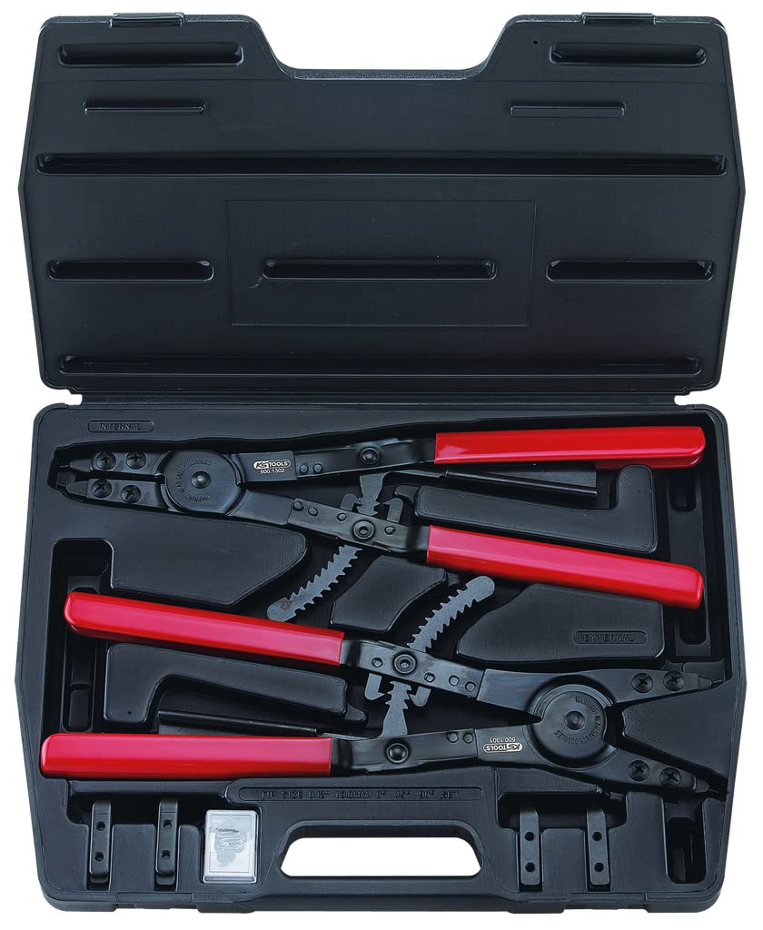 KS Tools Alicates para anillos de seguridad interiores con puntas intercambiables