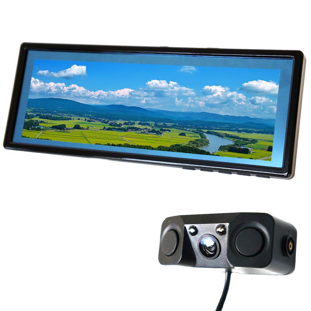 Amazon.co.jp: バックミラーモニター 9.1インチ バックカメラ モニター