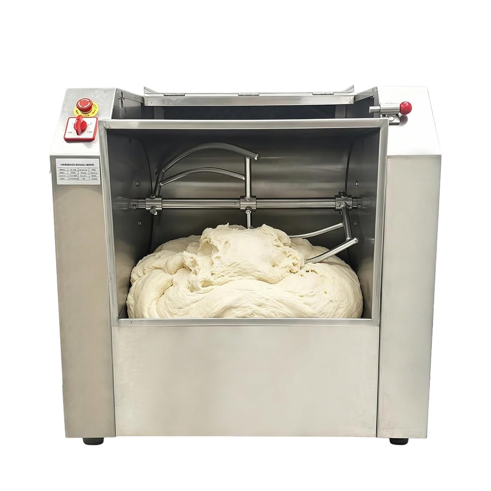 Batidora amasadora con Gancho Espiral – simula el Amasado Manual – Cabezal inclinable 90° – 110V/220V – para Pizza, baozi, raviolis, tallarines 25kg