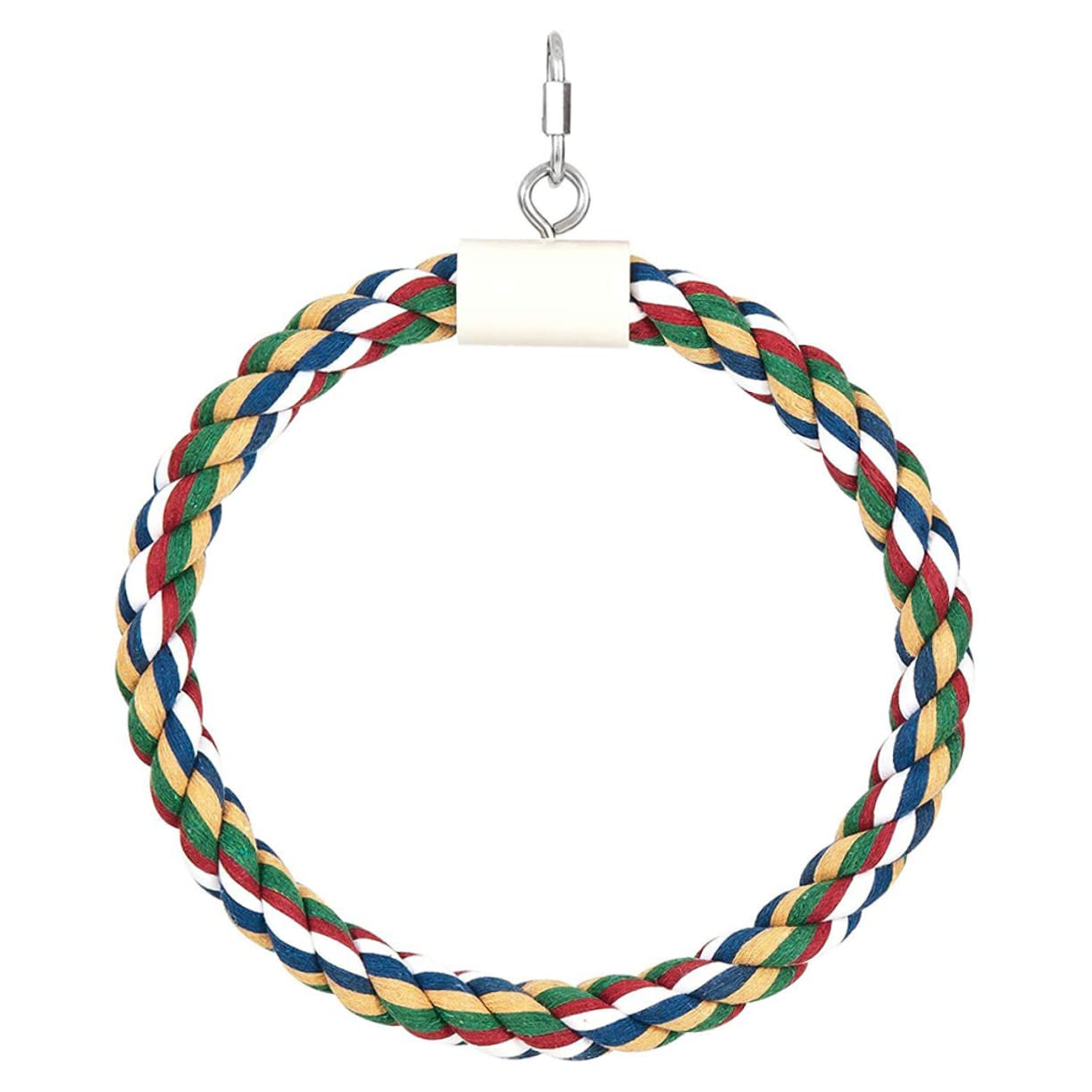Toddmomy Creative Parrot Cotton Rope Swing for Bird Cage Diameter Hanging Bite for Cockatiels Parakeets and Birds Safe and Fun Chewing Adventure