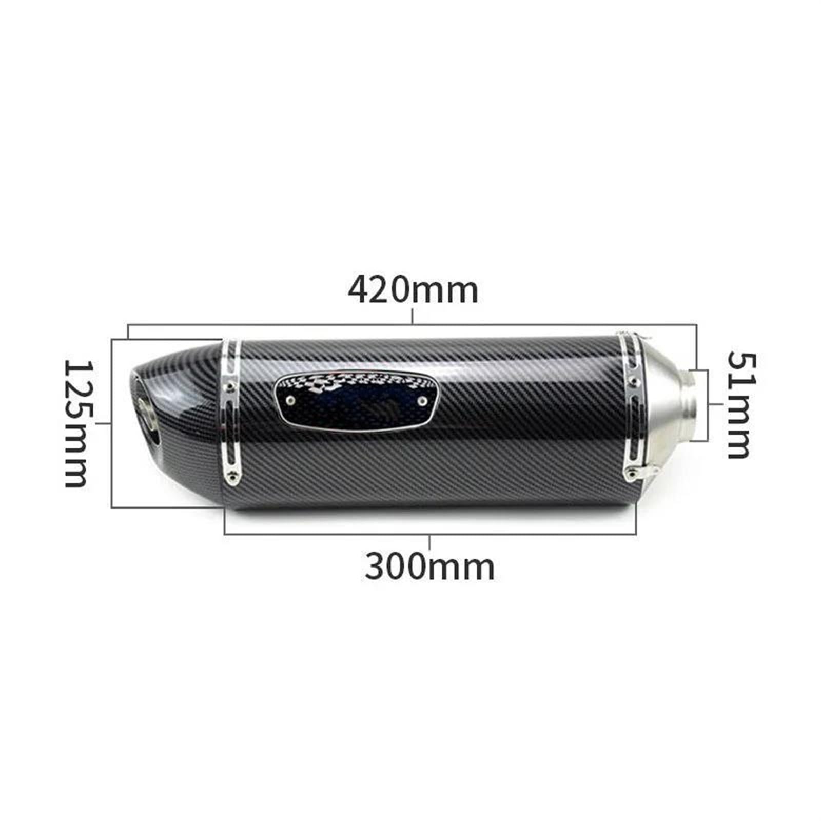 Amazon.co.jp: ターミナルマフラー バイク用排気フルシステム カーボン