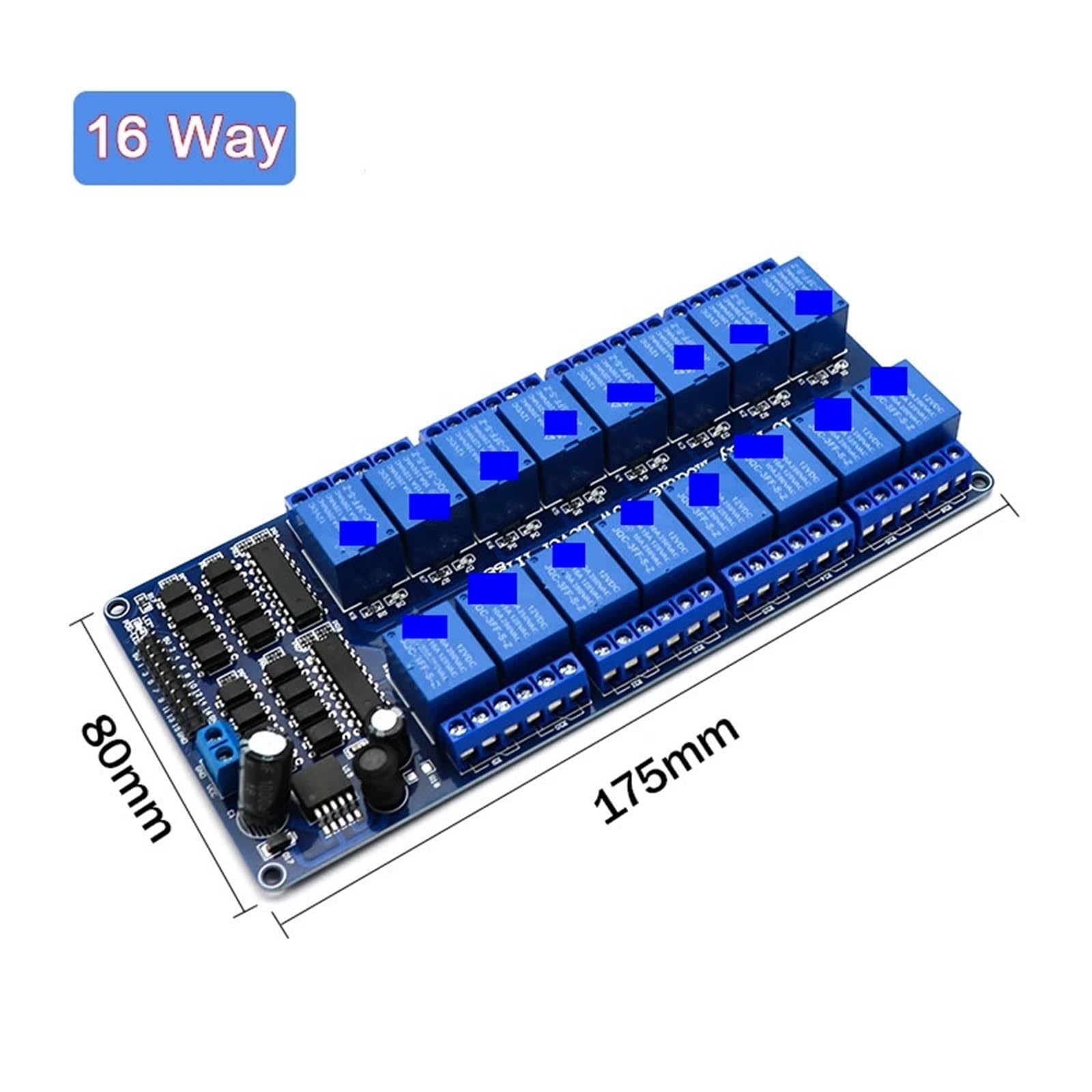 Modulo relè 5V 12V 24V con uscita relè optoaccoppiatore Modulo relè a 1, 2, 4, 6 e 8 vie for il controllo delle apparecchiature di automazione(5V,16Way)