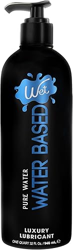 Wet Lubricante personal original a base de agua de 32 onzas fórmula de larga duración para preservativos vegano pH equilibrado hipoalergénico y sin Wet Lubricante personal original a base de agua de 32 onzas fórmula de larga duración para preservativos vegano pH equilibrado hipoalergénico y sin