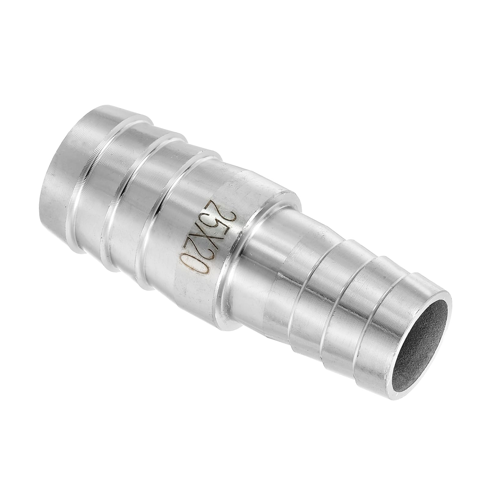 uxcell 1" to 13/16" Hose Barb Reducer Pipe Fitting, 304 Stainless Steel Hose Pipe Fitting Sanitary Adapter for Vacuum Systems, Industrial Pipe