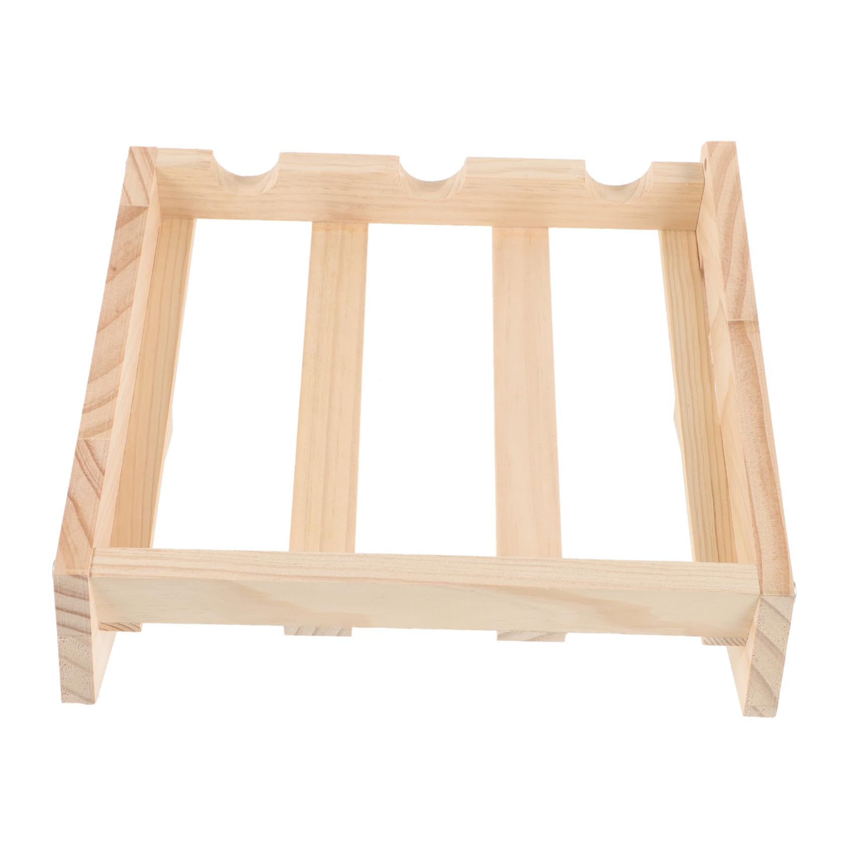 Support porte-bouteilles bois massif naturel présentoir bouteille vin vintage pour maison et bar