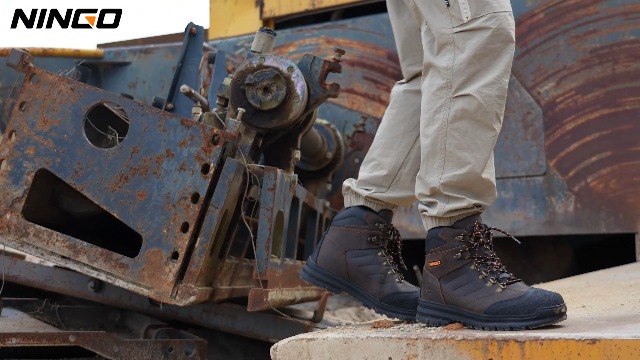 Amazon.com | NINGO Mens Steel Toe Work Boots, Full Grain Leather