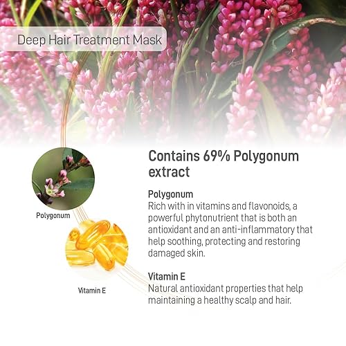Miniatura 2 de Moraz Polygonum - Mascarilla capilar intensiva para cabello seco dañado, hidratante para cabello teñido y tratado químicamente, 12 onzas