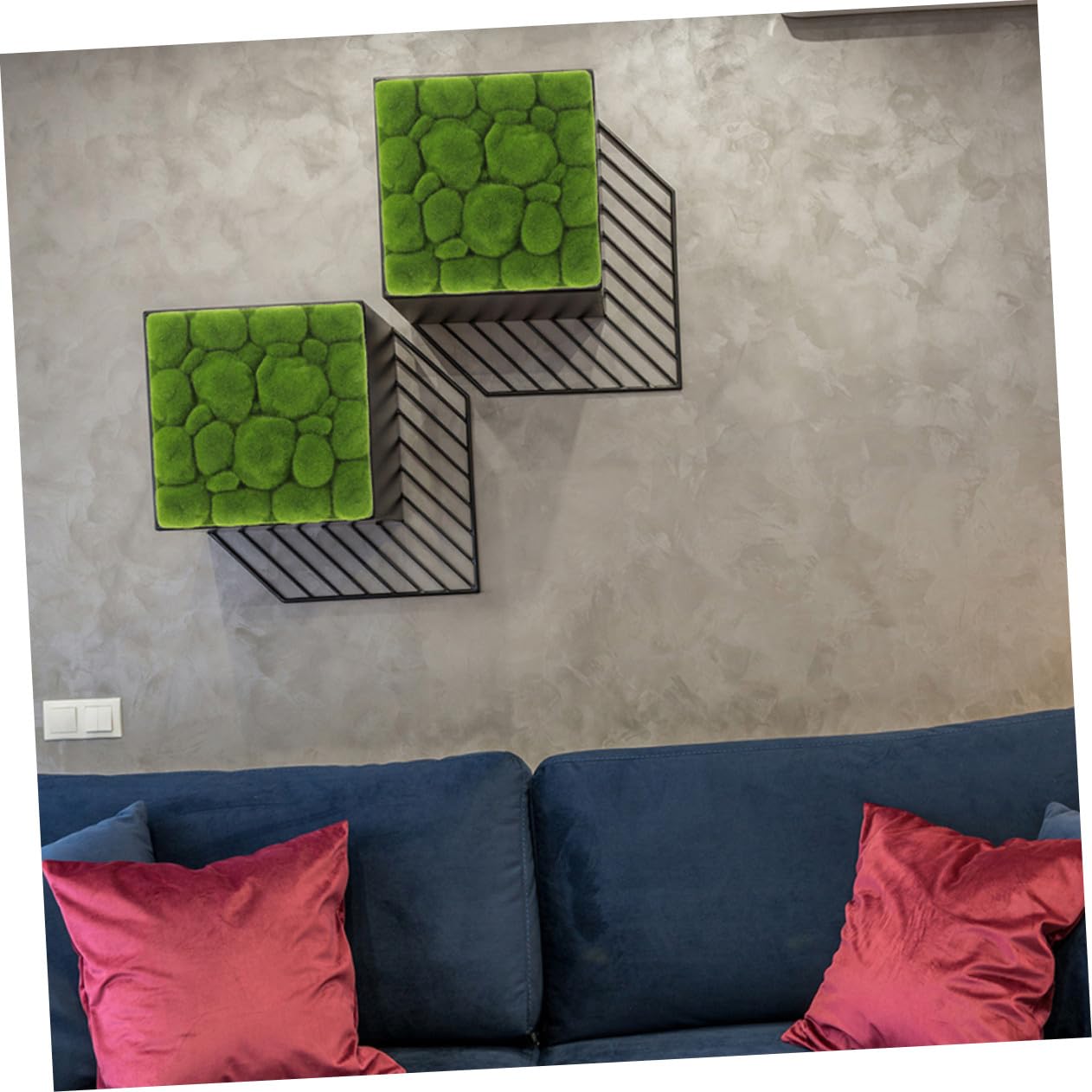 Ipetboom Pannello di Muschio Finto 30x30 Cm in Schiuma Espansa Resistente, Decorazione di Muschio Simulato per Pareti, Giardino e Micro Paesaggi, Set da 3 Pezzi