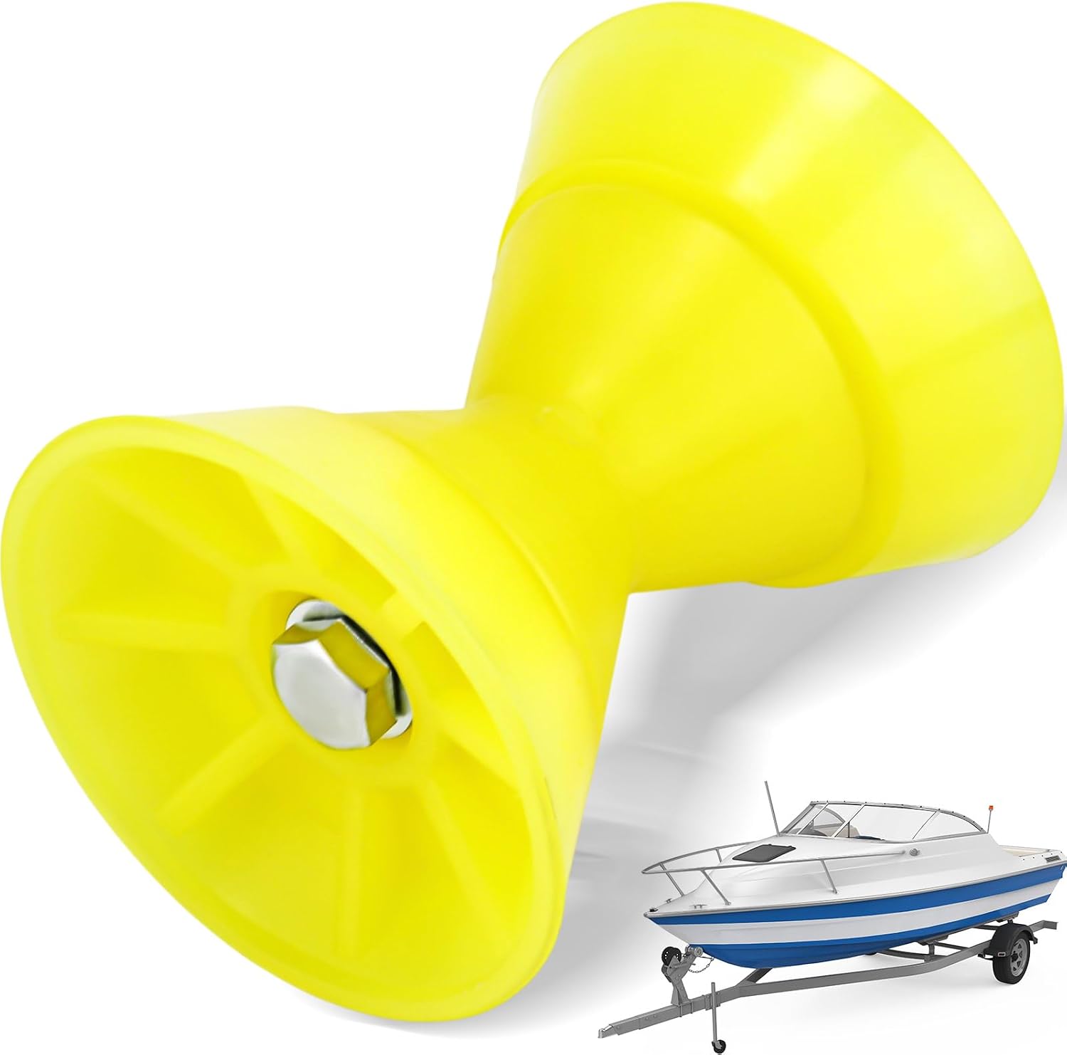 3'' Boat Trailer Roller Assembly with Spoke Fits 1/2'' Shaft Bow Roller Fits 3 Inch Wide Boat Trailer Bracket
