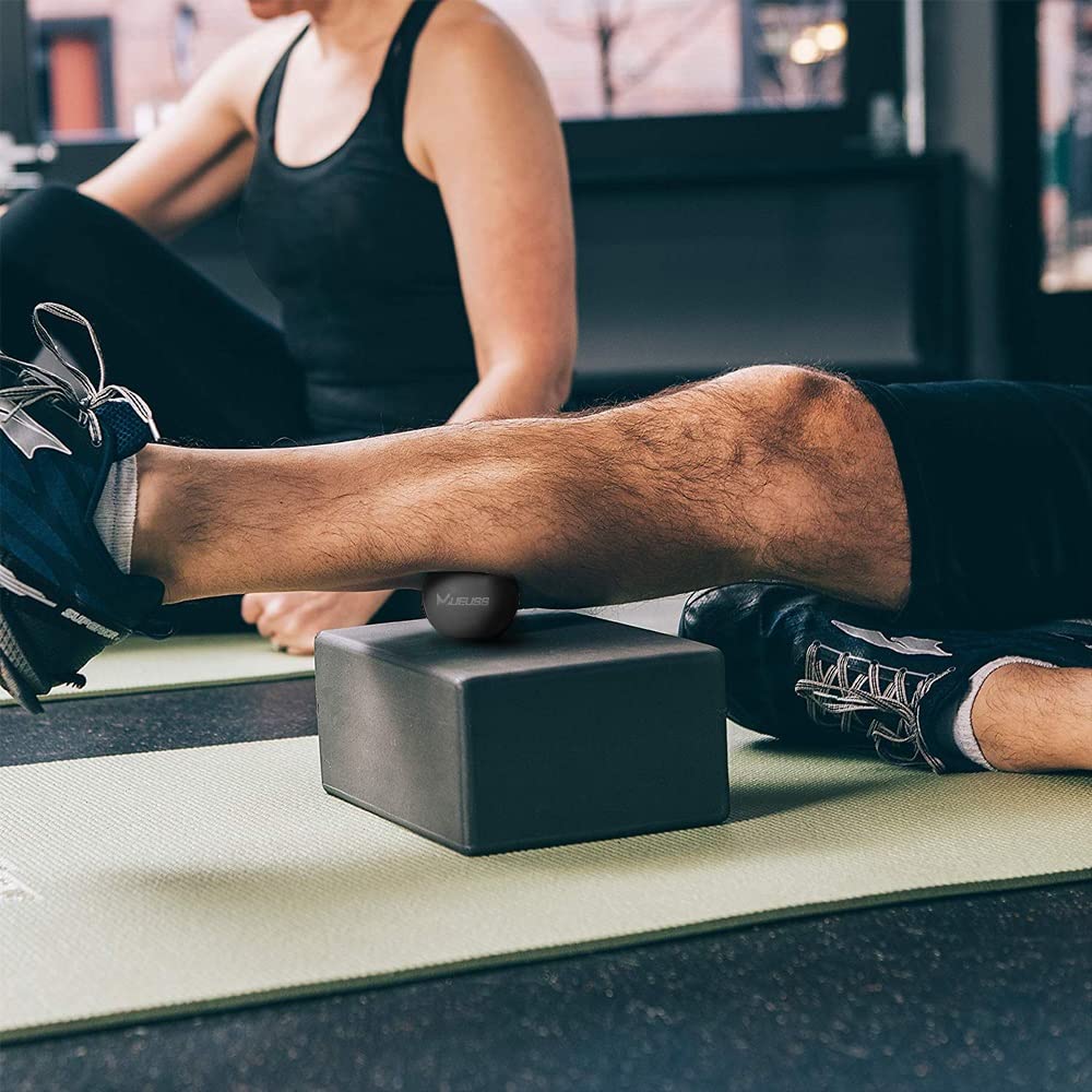 Doble lacross Bola Masaje Bola miofascia Bola Ligera Aptitud Cuerpo Fascia Masaje Yoga Ejercicio aliviar Dolor para el Culturismo (Color : Black)
