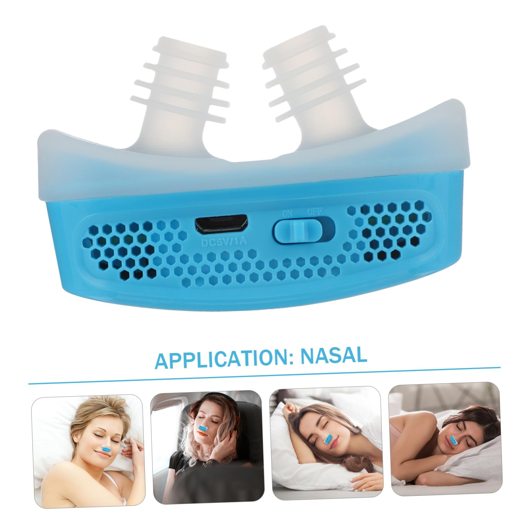 PACKOVE 2piezas Dispositivo Antirronquidos Eléctrico Clip Nasal Recargable Para Dejar De Roncar El De Aire y La Congestión Nasal Para