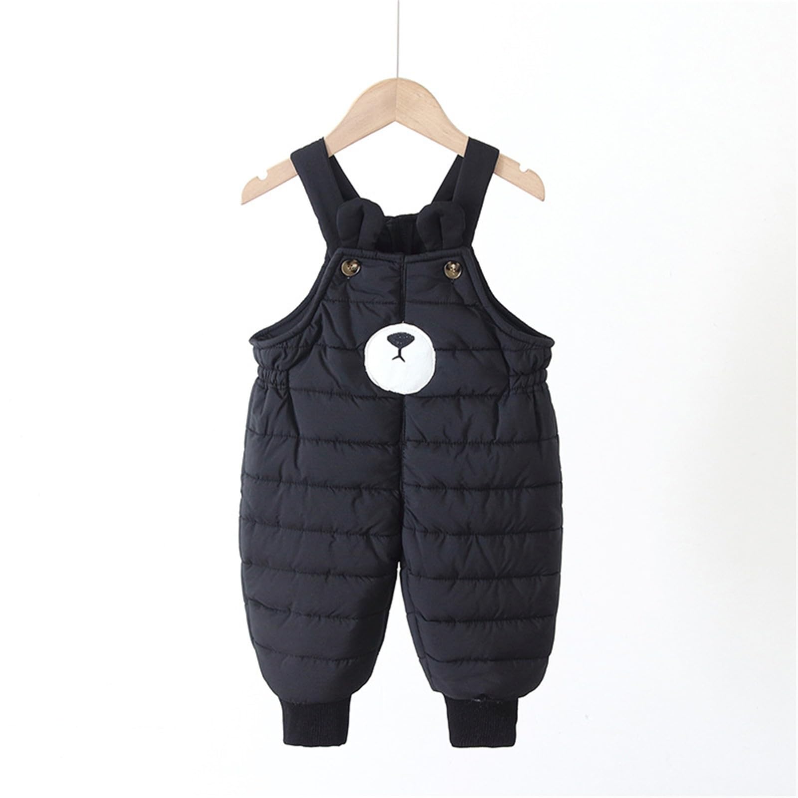 Generisch Salopette de ski et de neige pour enfant - Sans manches - Fermeture éclair - Combinaison d'hiver chaude en duvet - Pantalon pour enfant garçon
