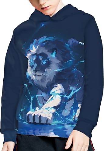 Unisex Hoodie for Kids Age 6-16 Hooded Sweatshirts Children Fall Hooded Long Sleeve Hoodies with Pocket