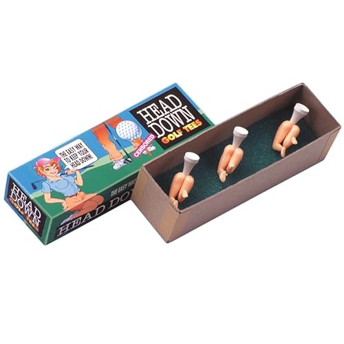 Loftus Heads Down Golf Tees - Golfer Gag Gift Idea