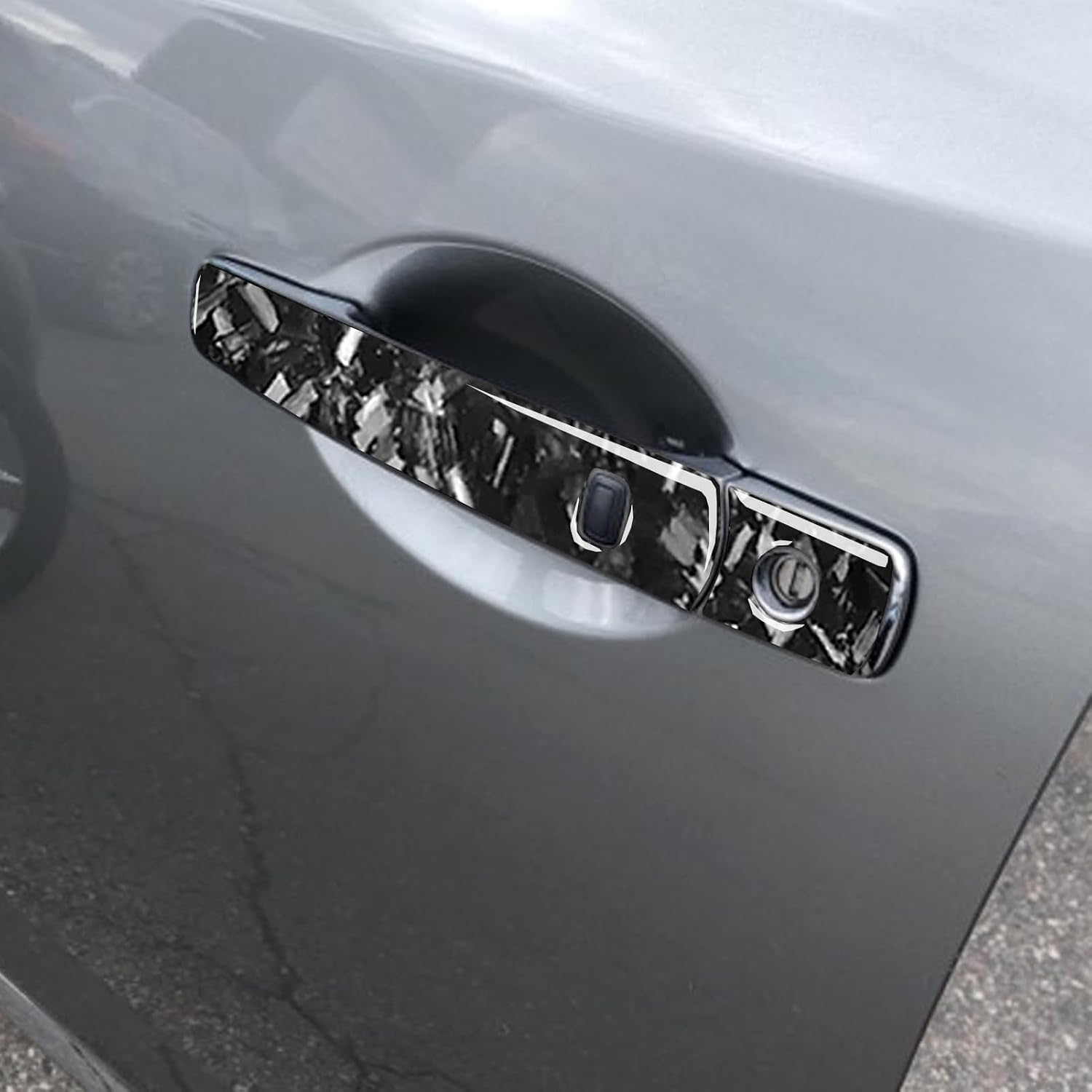 Real Black Forged Carbon Fiber Car Tail Light Panel Decorative Strip Trim Sticker Auto Exterior Accessories Compatible with Infiniti FX35/FX45(S50) 2003 2004 2005 2006 2007 2008