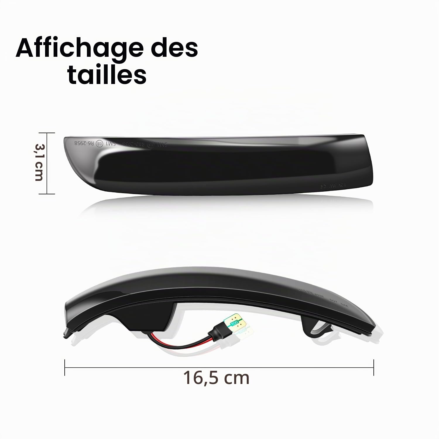 WinPower LED Clignotant Rétroviseur Latéral compatible avec Kuga Escape Ecosport Focus MK3, 2 Pcs