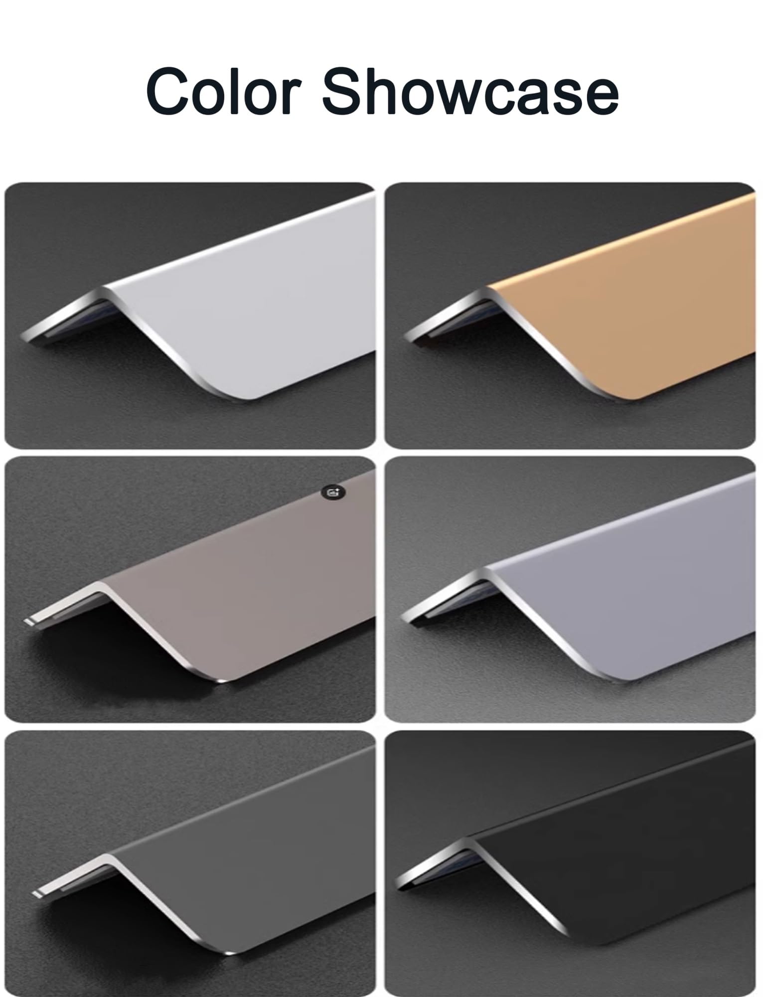 Ochraniacz narożników ze stopu aluminium - szerokość 1,5 cm, pogrubiony samoprzylepnym podkładem do ścian, mebli i schodów(Black,80cm)