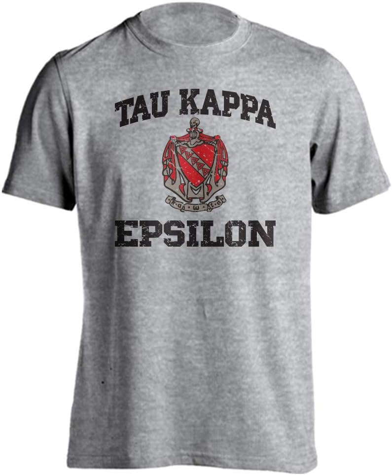 Sport Your GearTau Kappa Epsilon TKE Coat of Arms Greek Fraternity Distressed Retro Short Sleeve T-Shirt