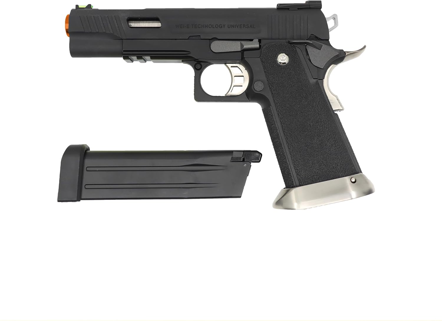 WE Hi-Capa 5.1 Airsoft, Gas Blowback, 300–330 FPS, Full Auto 6mm BB, Green Gas / CO2 Compatible, Adjustable Hop-Up, 30RD Magazine