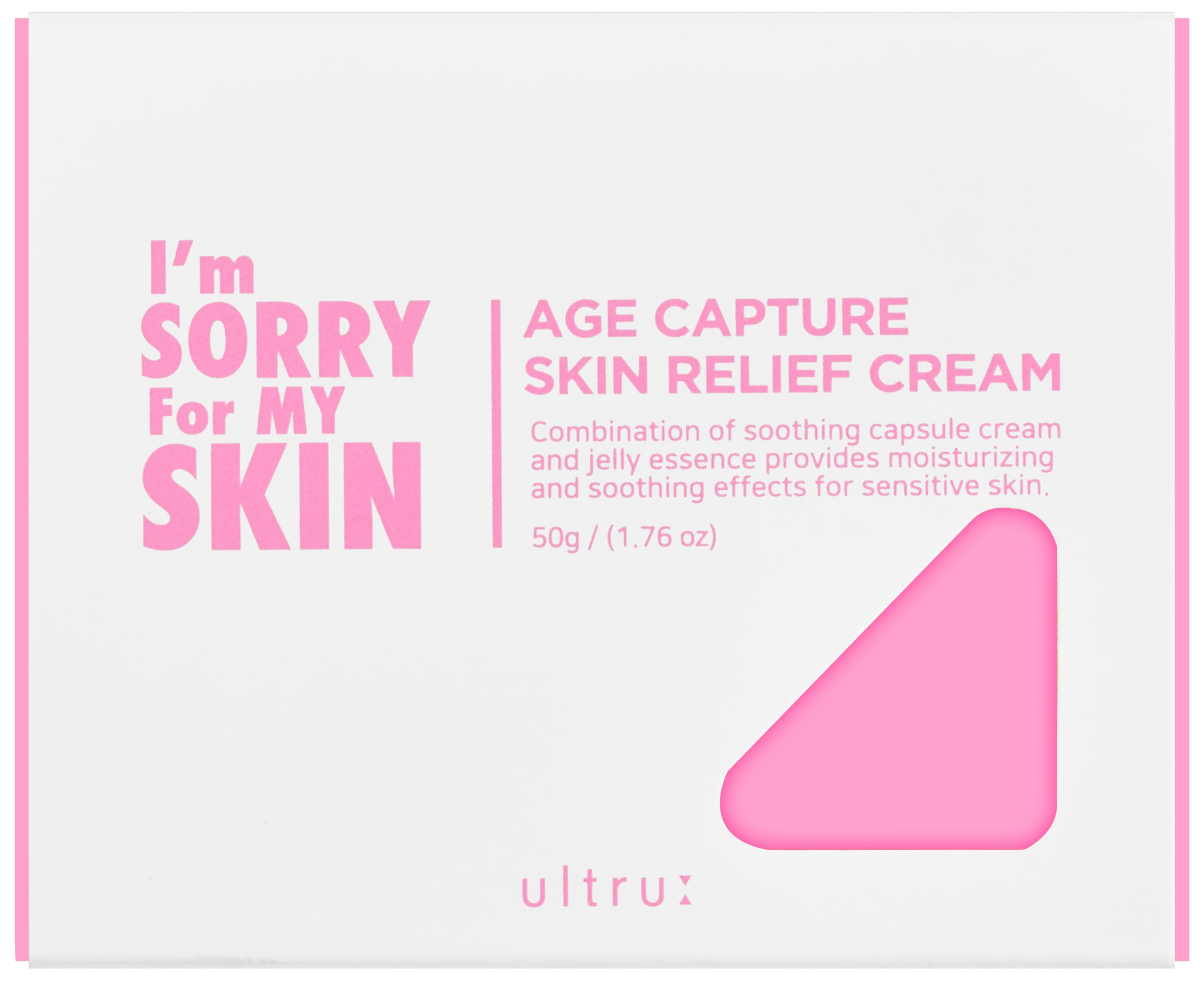 I'M SORRY FOR MY SKIN Age Capture, crema per il viso coreana per la cura della pelle, idratante per viso e collo, con acido ialuronico, anti-invecchiamento, crema gel antirughe, per donne (rosa, crema