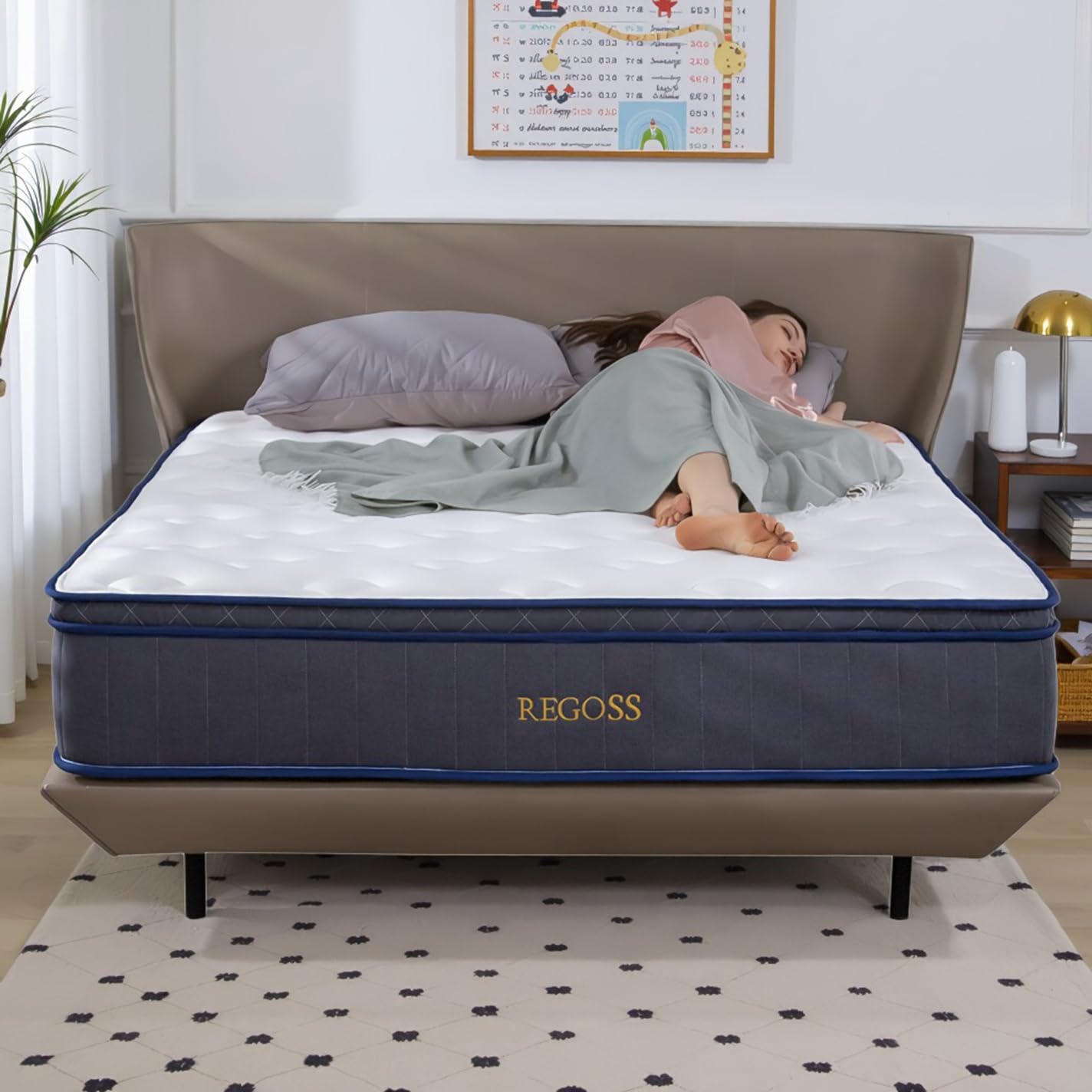 Materasso Ibrido Queen Size 30cm VERYOK | Rigido Con Molle Insacchettate E Schiuma CertiPUR