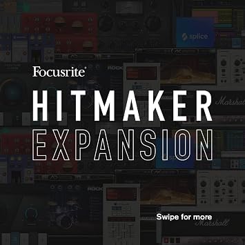 Focusrite Scarlett 2i2 3rd Gen Studio USB Audio Interface Bundle with Mackie CR3-X Monitors, Condenser Microphone, Headphones, Mic Stand, Pop Filter & Recording Software