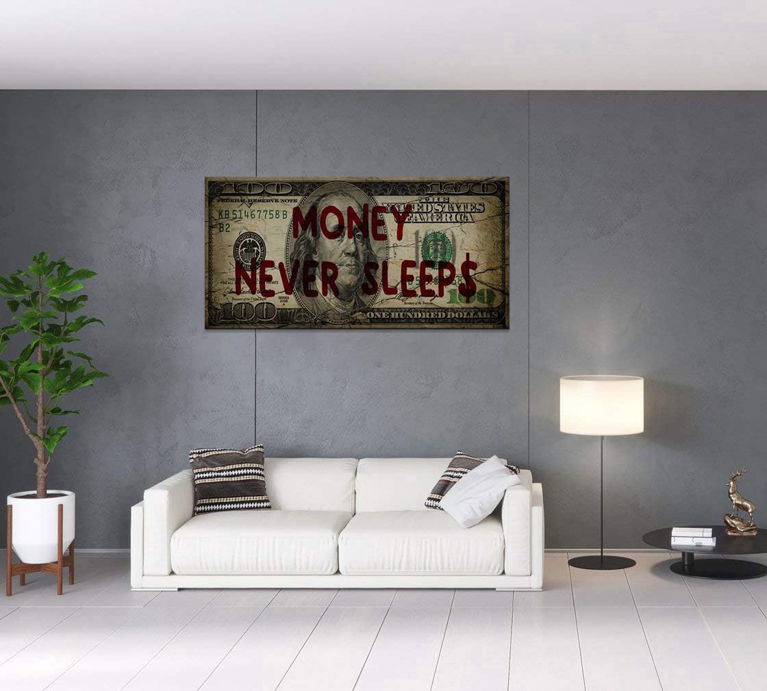 Tableau Canvas Colorful Wealth – Art Déco Paysage (non Encadré, Fabrication Australie)