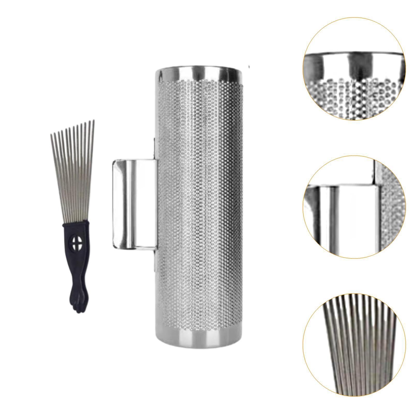 Ailan Guiro Instrument, Handpercussion, Metall Guiro Shaker, Musikinstrument, Spielzeug, Geschenk, Bandbegleitung, ermöglicht langes Halten und Spielen, tragbares Musikübungsinstrument, silbrig, M