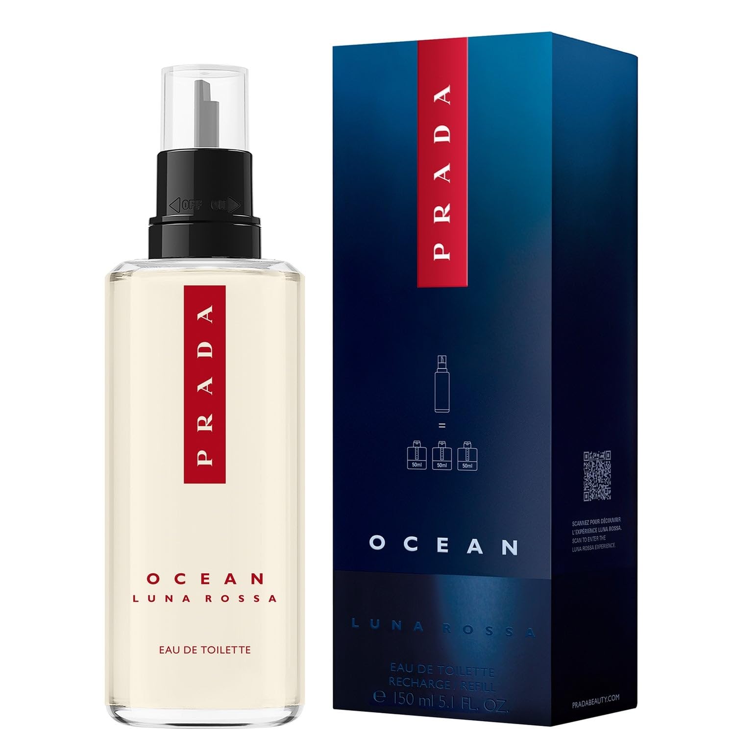 Prada Luna Rossa Ocean Eau De Toilette 150Ml Refill-image