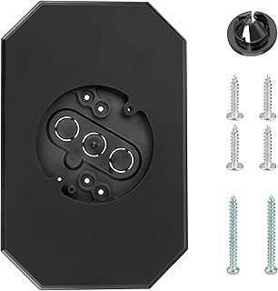 8141DBL Outdoor Light Mounting Block with Built-in Electrical Box Vinyl siding mounting Blocks,Siding Mounting Plate for 1/2 inch Lap Double and 4 inch Black
