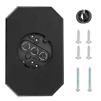 8141DBL Outdoor Light Mounting Block with Built-in Electrical Box Vinyl siding mounting Blocks,Siding Mounting Plate for 1/2 inch Lap Double and 4 inch Black