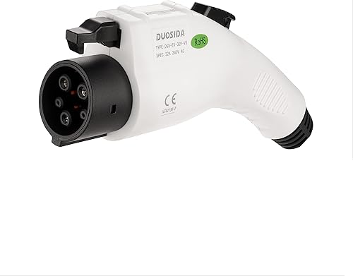 Duosida - Enchufe de repuesto para cargador de coche eléctrico, boquilla de cargador de conector SAE J1772 de 32 amperios, accesorios de estación de