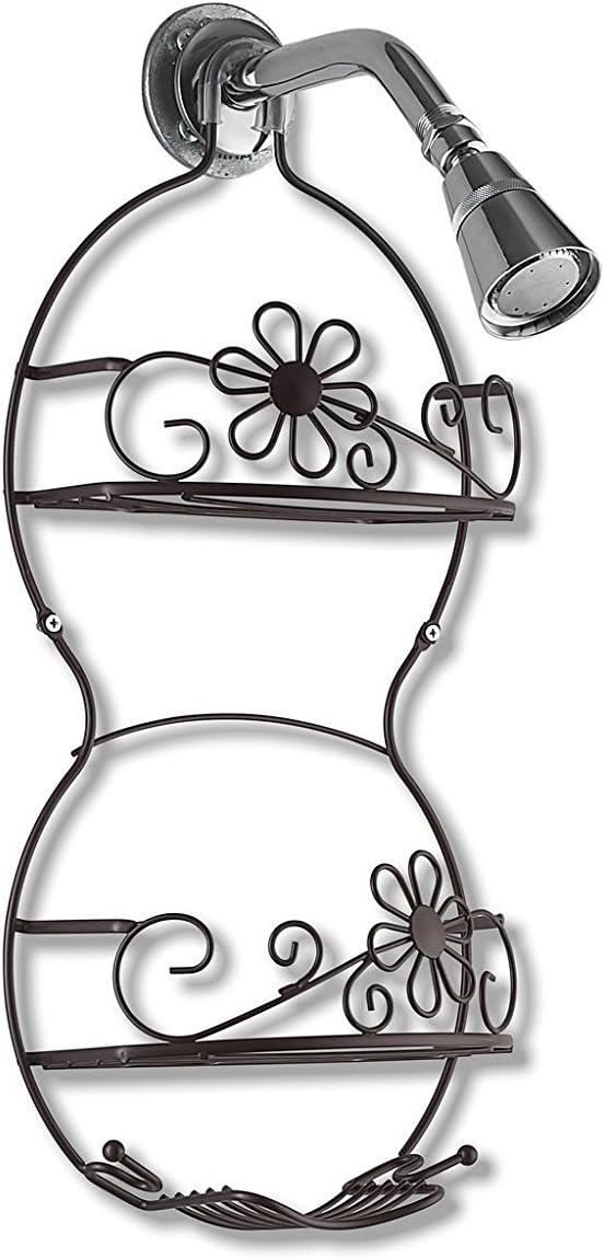 Saganizer Shower Caddy rustproof 2 Tier Great Bath Caddy for Tall Shampoo and Conditioner Bottles