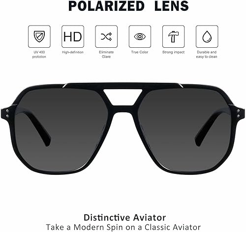 Miniatura 4 de Mosanana Gafas de sol polarizadas aviador para mujeres y hombres modelo Karry de estilo moderno