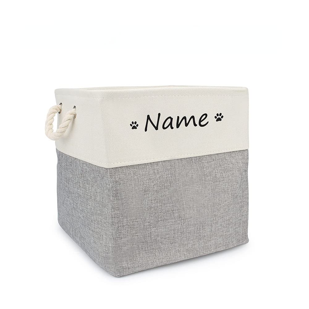 Panier pliable avec poignée pour animaux boîte personnalisable au nom de votre chien ou chat