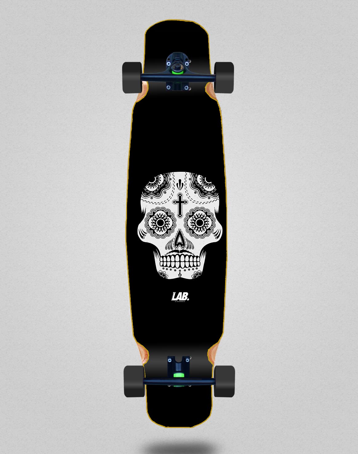 Lab Skate Longboard Complete Mix Bamboo 46 x 9 Tête de mort